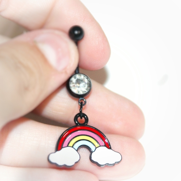 Back rainbow belly ring - Picture 5 of 8